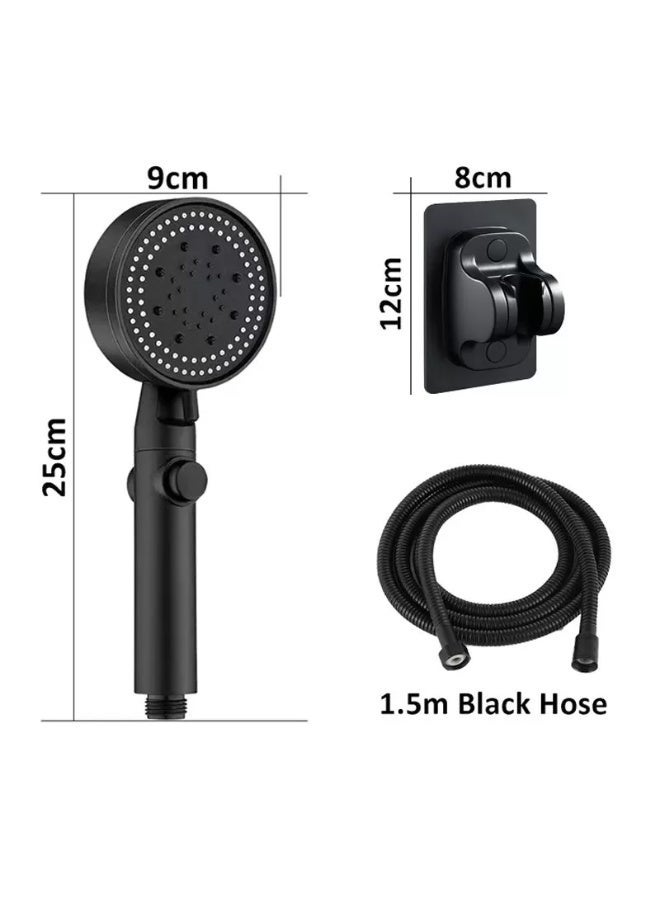 ABJ Shower Set, Complete Shower Set with 1.5M Hose & Modern Handheld Design, 25cmx9cm Shower Head,1 Holder, 5 Jet Types for Spa & Bathing - Image 2